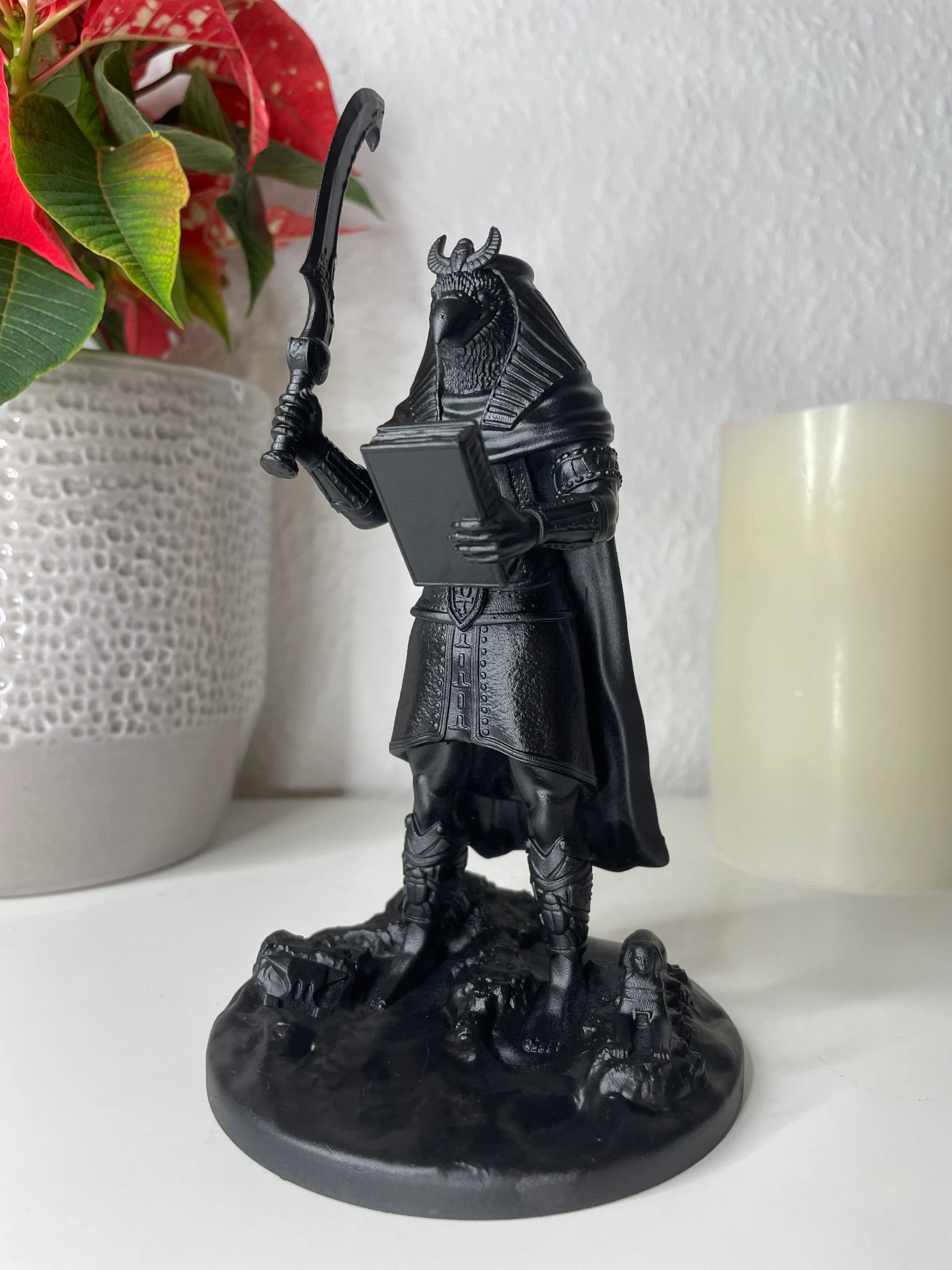 Statue des Horus – Ägyptischer Gott des Himmels, Königtums & Schutzes, Figurine Handbemalt – Altar Miniatur Dekoration