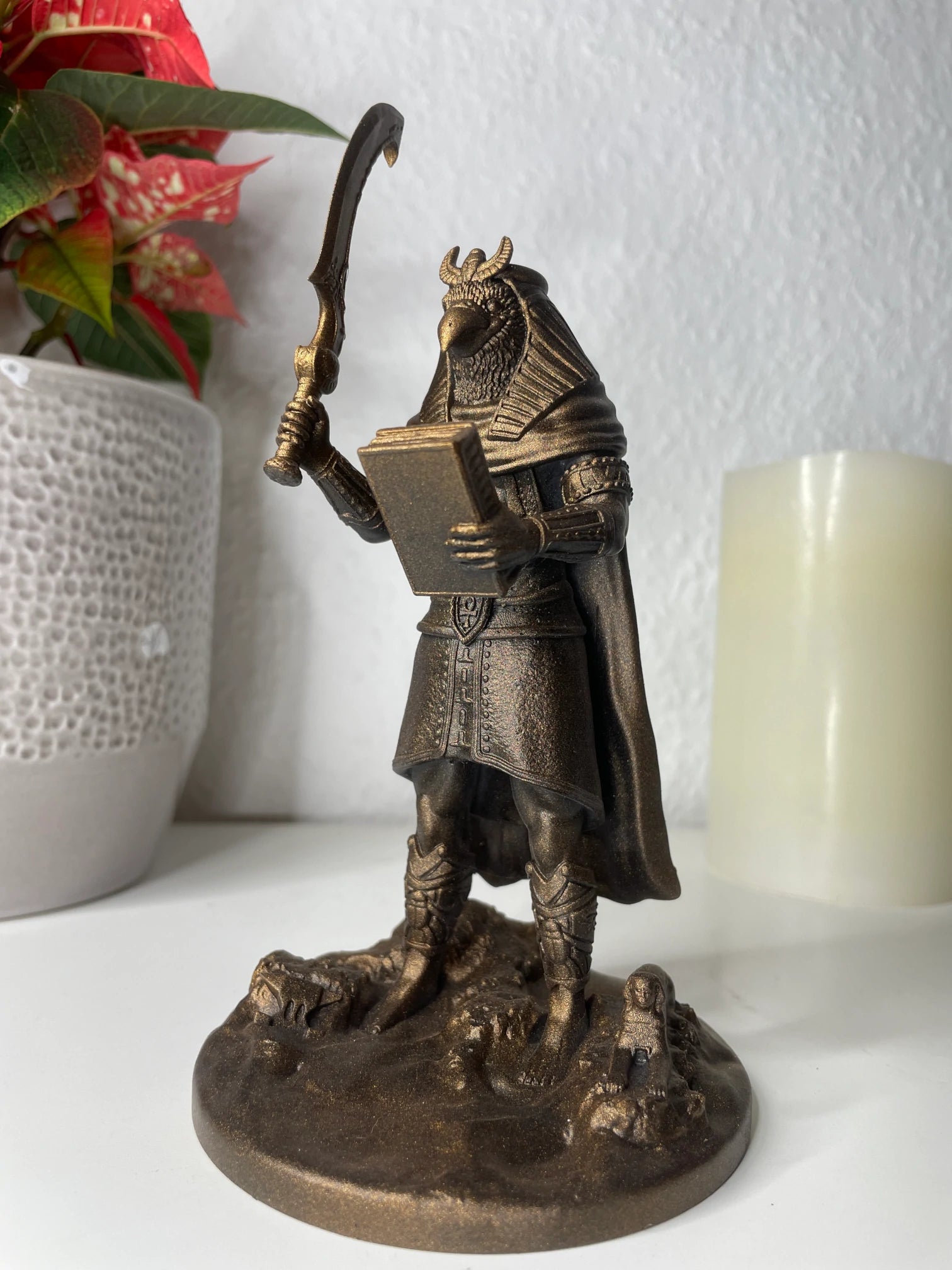 Statue des Horus – Ägyptischer Gott des Himmels, Königtums & Schutzes, Figurine Handbemalt – Altar Miniatur Dekoration