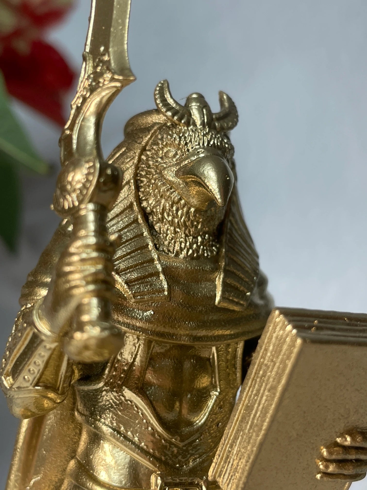 Statue des Horus – Ägyptischer Gott des Himmels, Königtums & Schutzes, Figurine Handbemalt – Altar Miniatur Dekoration