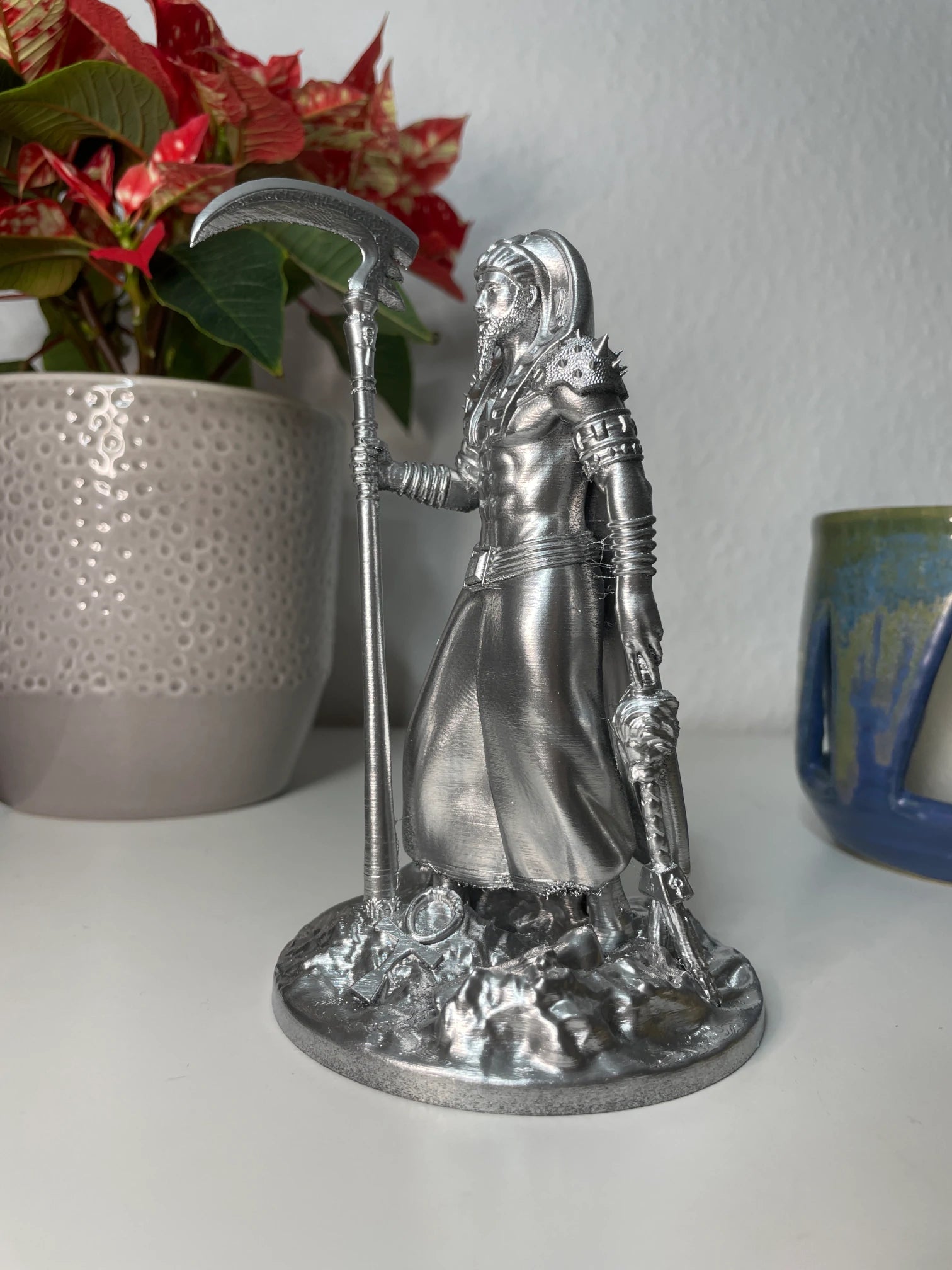 Statue des Osiris – Ägyptischer Gott der Wiedergeburt, der Ordnung & des Jenseits, Figurine Handbemalt – Altar Miniatur Dekoration