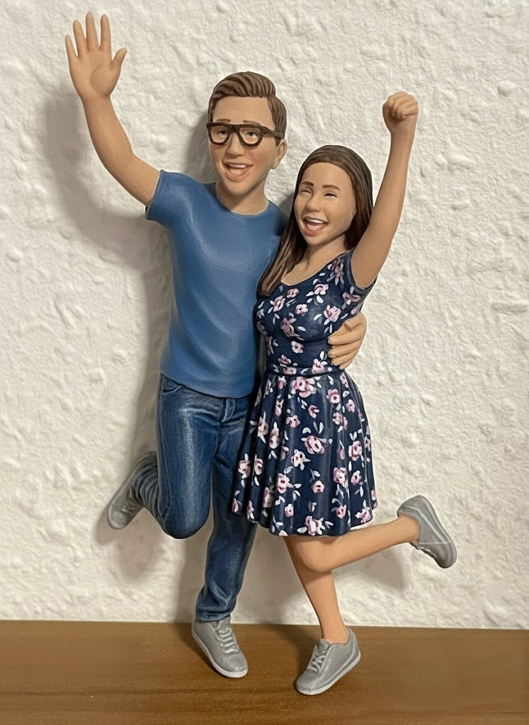 3D-Figur von Foto - SLA-Druck - Jubiläumsgeschenk, Personalisierte Skulptur, Geburtstagsgeschenk, Romantische Paar Figurine